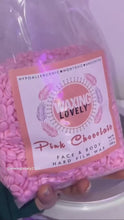 Load and play video in Gallery viewer, PINK CHOCOLATE FACE &amp; BODY HARD FILM WAX  BULK SIZES FREE SHIPPING

