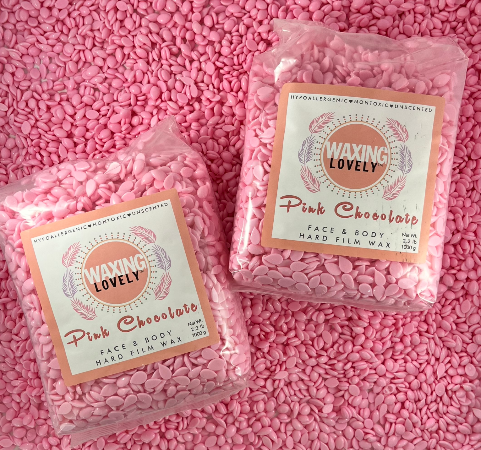 PINK CHOCOLATE FACE & BODY HARD FILM WAX 2.2 LBS – Waxing Lovely